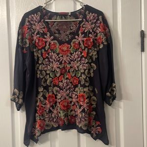 Johnny Was Embroidered Blouse